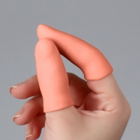 Напальчники для защиты пальцев, силиконовые, 2 шт, цвет бежевый