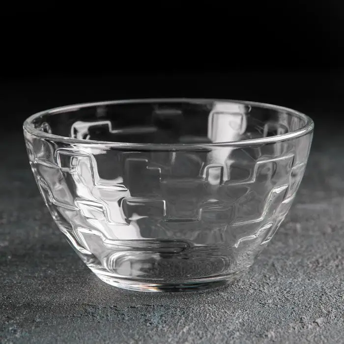 Салатник &laquo;Лабиринт&raquo;, 250 мл, d=11 см, стекло, прозрачный