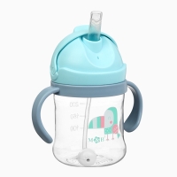 Mum&Baby, Поильник- непроливайка с трубочкой, туканчик, голубой SL-07275A