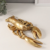 Сувенир полистоун "Золотой лобстер" 32х14х6,7 см