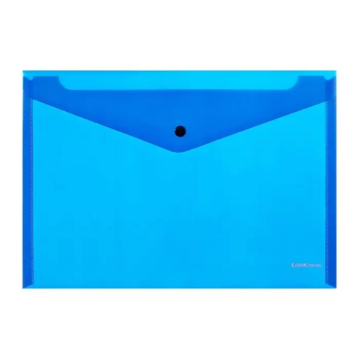 Папка-конверт на кнопке А4, 140 мкм, ErichKrause Fizzy Classic, непрозрачная, микс