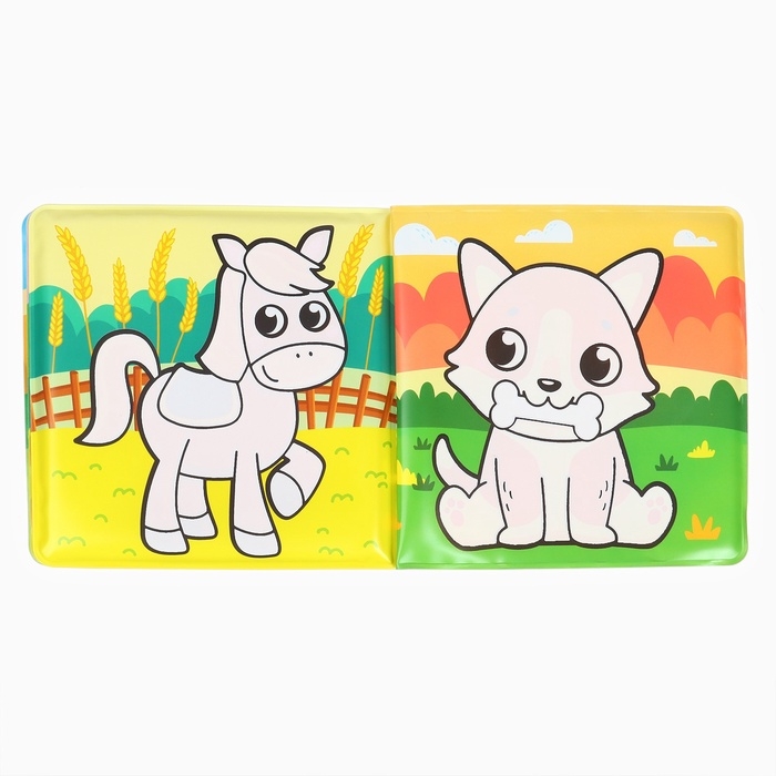 Книжка - раскраска для ванны Крошка Я &laquo;На ферме&raquo;, от 4 мес.