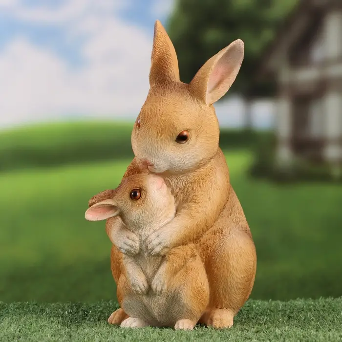 Фигурка полистоун TAKE IT EASY &laquo;Зайчиха с зайчонком&raquo;, 13&times;12&times;25 см