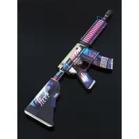 Набор сувенирное оружие &laquo;Некромантика&raquo;, автомат М4А4, пистолет с глушителем, нож-штык, 3 шт