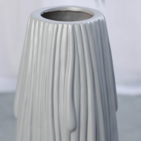 Ваза керамика напольная "Ганс" 58х13 см, серый