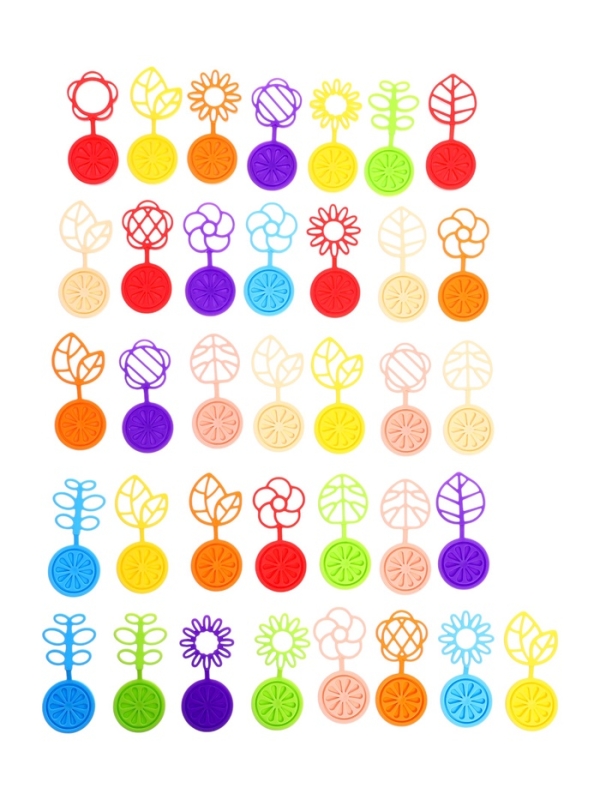 Конструктор развивающий &laquo;Листочки&raquo;, с заданиями, 42 детали