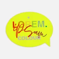 Наклейка тканевая Lunga Bubble, M, желтый неон