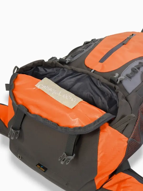 Рюкзак тур 65+5л, 30*20*53, отдел на шнурке, 5нар+2вн кармана, цвет оранжевый