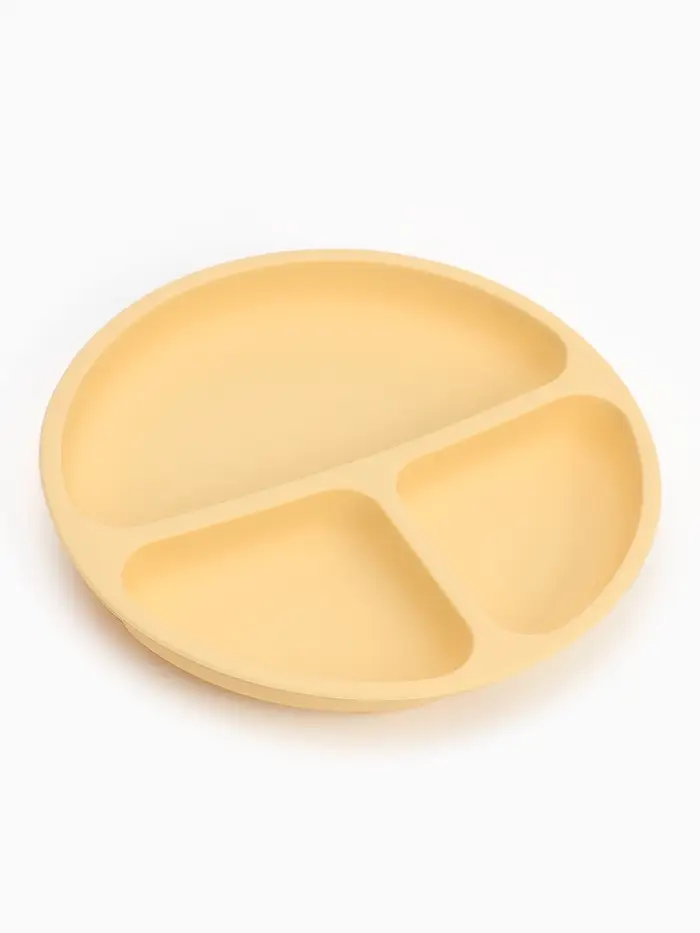 Тарелка детская секционная с ложкой и вилкой, 3 секции, молочный, Mum&Baby