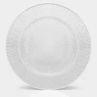 Тарелка стеклянна "Грани", 32,5х1,5 см