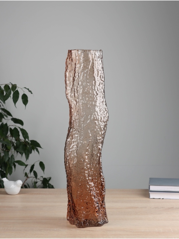 Ваза стекло напольная "Кимберли" 50х10,5 см, коричневый