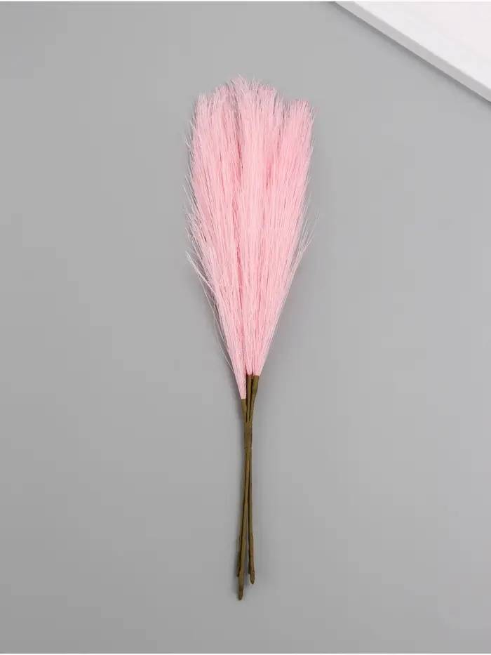 Искусственное растение для творчества "Ковыль" розовый 29 см