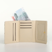 Кошелёк женский на кнопке, цвет белый