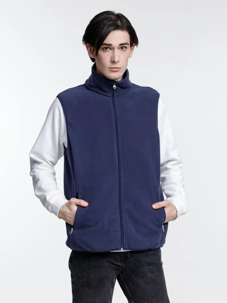 Жилет флисовый унисекс Nesse, темно-синий, размер XL/XXL