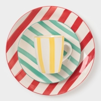 Тарелка Доляна "Райе" 26см, 26,5х3, цвет зеленый