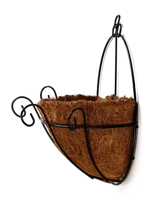 Кашпо настенное d=20 см, с кокосовым вкладышем