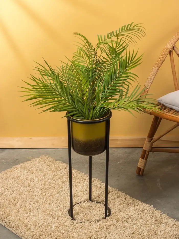 Кашпо на подставке "Арабика" железо 21х21х54 см