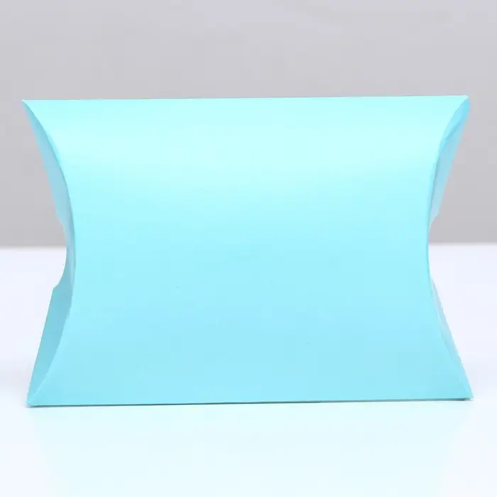 Коробка складная, подушка, голубая  15 х 11 х 3 см,