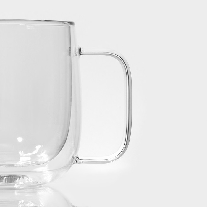 Кружка стеклянная с двойными стенками Magistro &laquo;Адель&raquo;, 300 мл