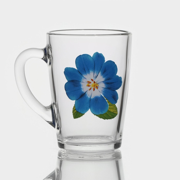 Кружка стеклянная &laquo;Коллекция цветов&raquo;, 300 мл, рисунок МИКС