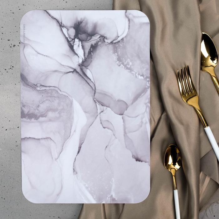 Доска разделочная пластиковая &laquo;Мрамор&raquo;, пластик, 30х20 см