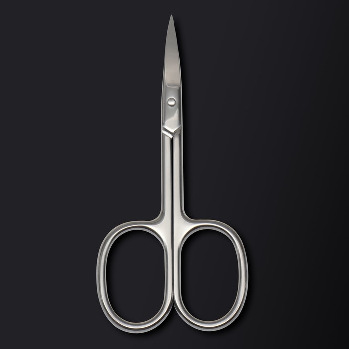 Ножницы маникюрные &laquo;Premium&raquo;, загнутые, широкие, 9,3 см, на блистере, цвет серебристый