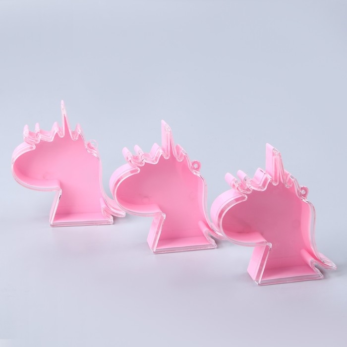 Основа для творчества и декорирования &laquo;Единорог&raquo;, набор 3 шт., размер 1 шт. &mdash; 10 &times; 9,5 &times; 2,5 см