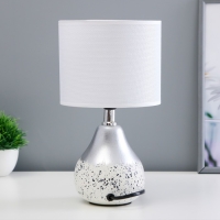 Настольная лампа "Лиана" Е14 40Вт бело-серебристый 15х15х28 см