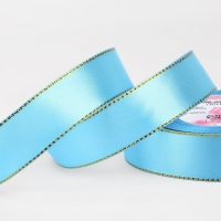 Лента атласная &laquo;Золотые нити&raquo;, 25 мм &times; 23 &plusmn; 1 м, цвет голубой №020