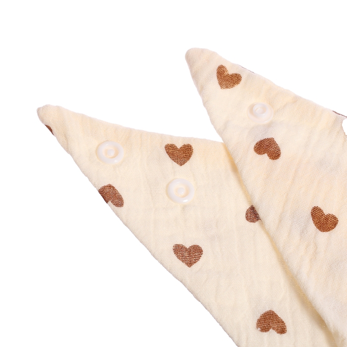 Муслиновый набор &laquo;Подарочный набор: Сердечки&raquo;, 3 шт.