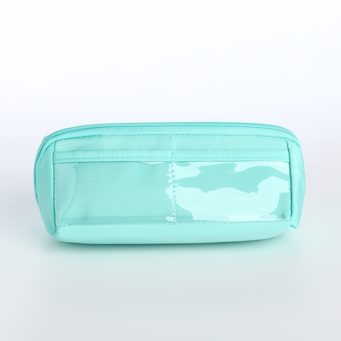Косметичка на молнии, цвет зелёный