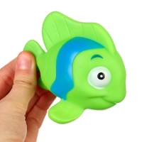 Набор резиновых игрушек для ванны &laquo;Морские рыбки&raquo;, 8 см, с пищалкой, 4 шт, виды МИКС, Крошка Я