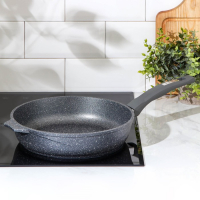 Сковорода &laquo;Гранит&raquo;, d=26 см, пластиковая ручка, антипригарное покрытие, цвет серый