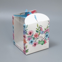 Коробка под маленький торт, кондитерская упаковка, &laquo;Светлой Пасхи!&raquo;, 15 х 15 х 18 см