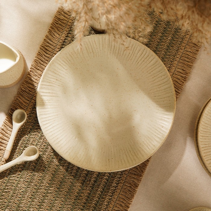 Тарелка керамическая SL Home &laquo;Виенто&raquo;, d=28 см, цвет бежевый