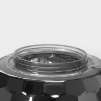 Бокал с крышкой и трубочкой Доляна &laquo;Сияние&raquo;, 600 мл, 11&times;11&times;10,5 см, цвет серебряный