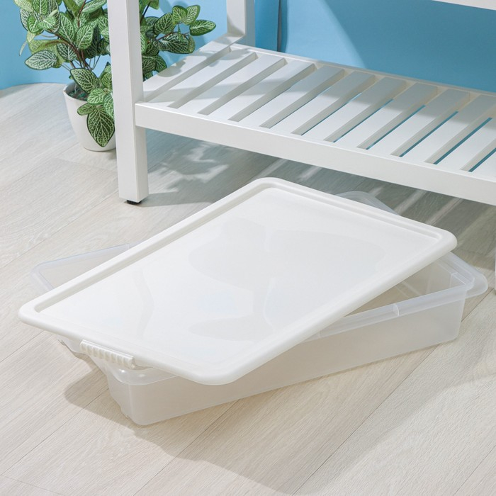 Контейнер для хранения с крышкой Porter, 18 л, 66&times;42&times;12 см, цвет слоновая кость