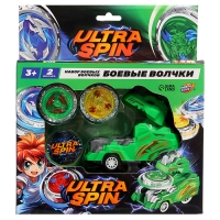 Набор волчков ULTRA SPIN &laquo;Дино&raquo;, с устройством запуска, цвет зеленый