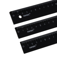 Набор линеек 3 штуки, Calligrata 15/20/30 см непрозрачные, чёрные