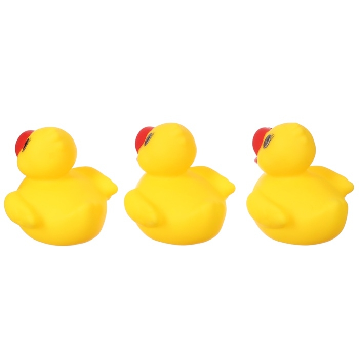 Набор резиновых игрушек для ванны &laquo;Уточки&raquo;, 6,5 см, с пищалкой, 3 шт., Крошка Я
