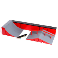 Скейт-парк &laquo;Рампа с перилами&raquo;, с пальчиковым скейтом, МИКС