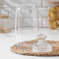 Банка для сыпучих продуктов стеклянная Cesni, 1.5 л, с крышкой