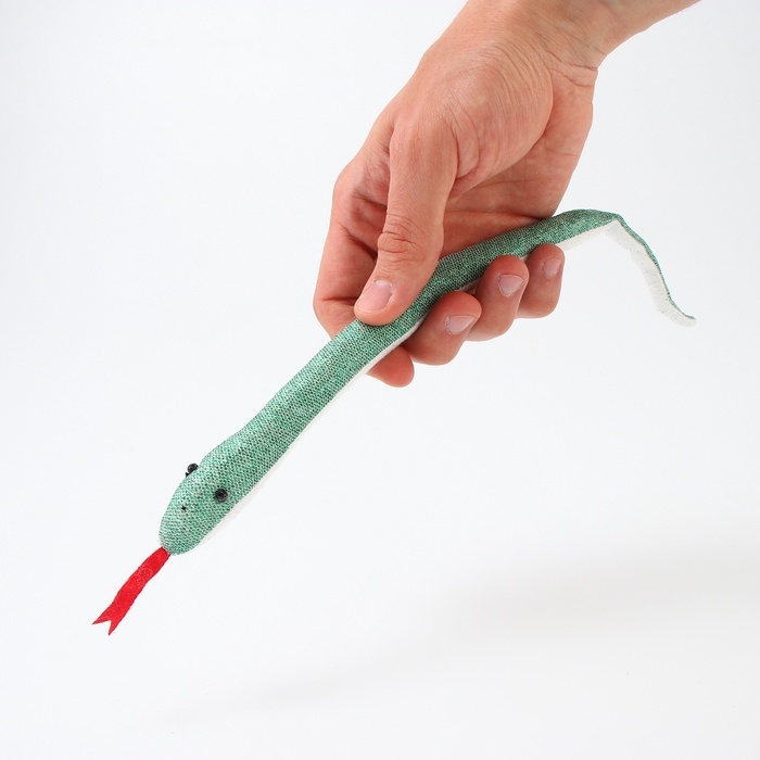 Мягкая игрушка "Змея" с блестками, 30 см, цвет МИКС