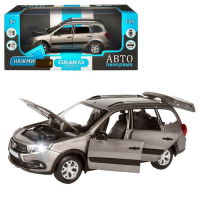 Машина металлическая &laquo;Lada&raquo; 1:24 инерция, цвет серый, открываются двери, капот и багажник, световые и звуковые эффекты