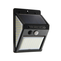 Садовый светильник на солнечной батарее с датчиком движения, накладной, 9.5 &times; 13 &times; 5 см, 150 LED, свечение белое