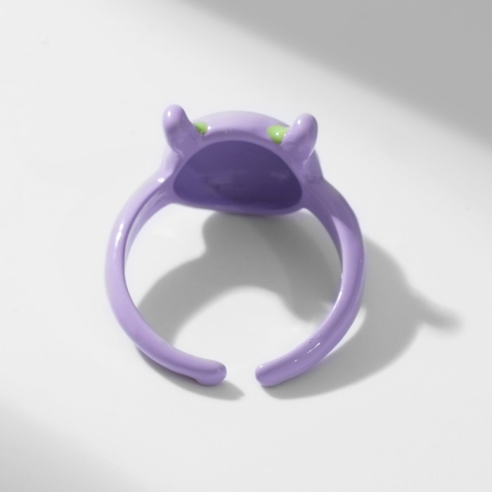 Кольцо &laquo;Монстрик&raquo; круглый, цвет зелёно-фиолетовый, безразмерное