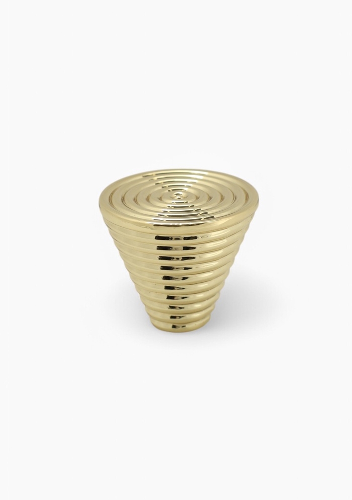 Ручка-кнопка CAPPIO "Лабиринт", цинк, цвет золото