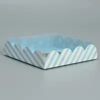 Коробка для кондитерских изделий с пластиковой крышкой &laquo;Сладкого Нового года&raquo;, 13 х 13 х 3 см