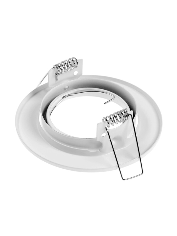 Светильник встраиваемый поворотный, под лампу MR16, круг, металл, белый