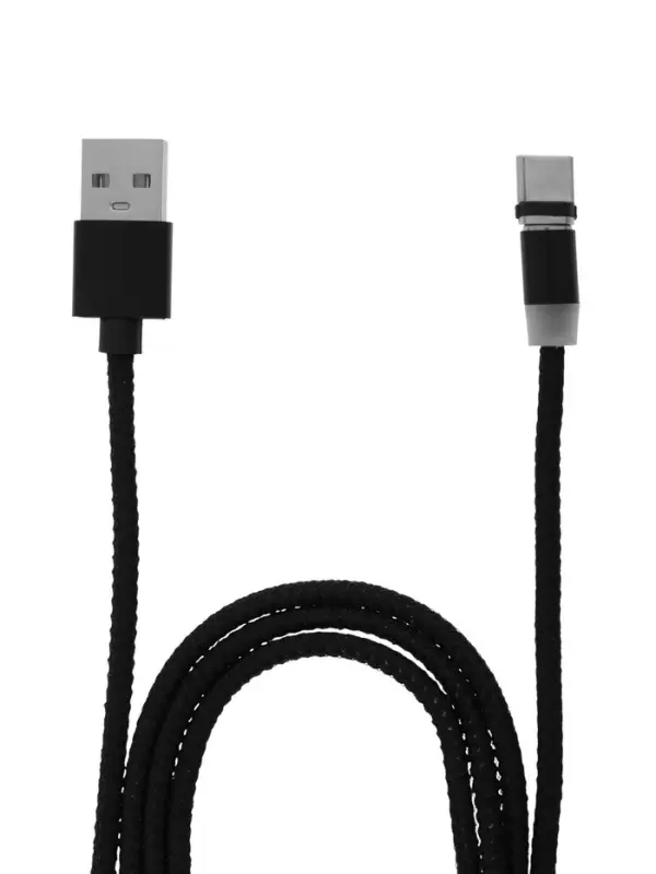 Кабель D09E,3 в 1, Type-C-microUSB-Lightning, 1м, зарядка+передача данных,магнитный,черный